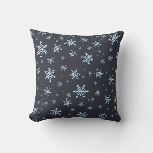 Decorative Christmas Snowflake Throw Pillow (Front)