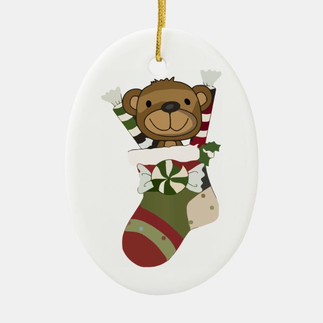 Decorative Christmas Stocking  Holiday Ornament (Front)