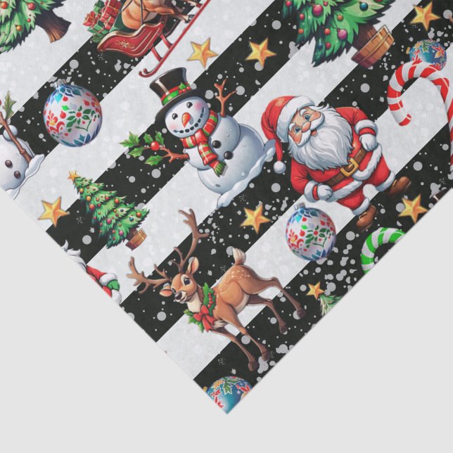 Decorative Christmas Stripes Pattern Design Tissue Paper (Creator Uploaded)