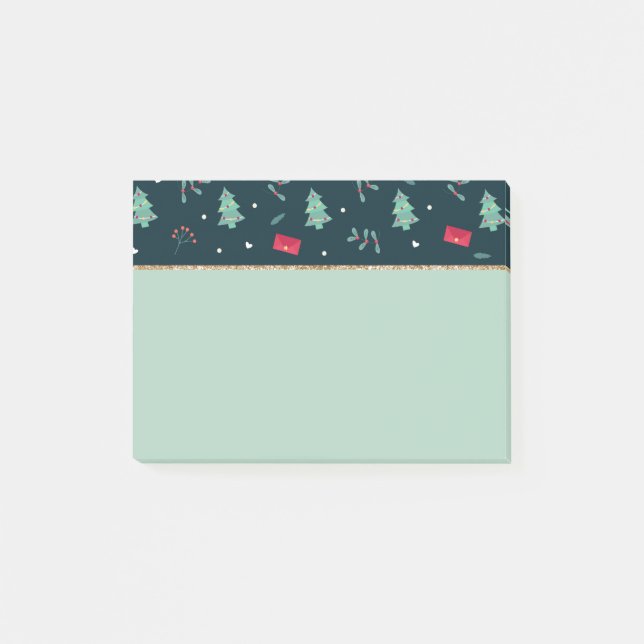Decorative Christmas tree pattern Post-it Notes (Front)