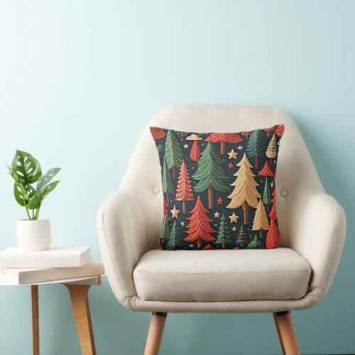 Decorative Christmas Tree Pattern Throw Pillow