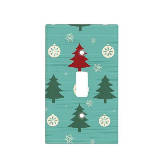 Decorative Christmas Trees and Christmas Ornaments Light Switch Cover (Front)