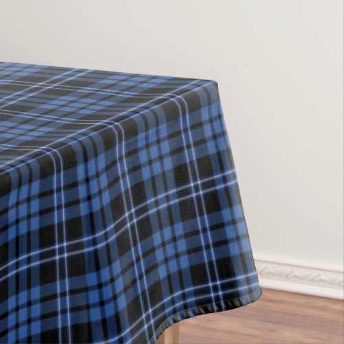 Decorative Classic Blue Tartan Plaid Pattern Tablecloth