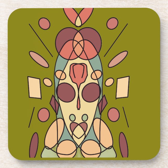 Decorative coach pillow  beverage coaster (Front)