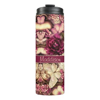 Decorative Collage Butterflies And Roses