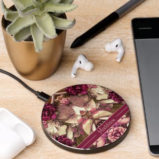 Decorative Collage Butterflies And Roses Wireless 