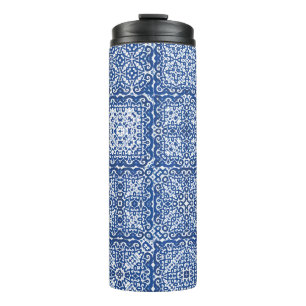 Decorative color ceramic azulejo tiles. Colored de Thermal Tumbler