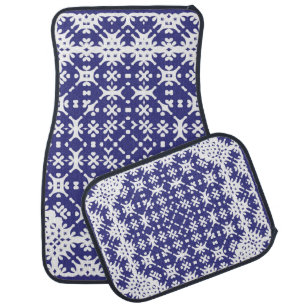 Decorative color ceramic azulejo tiles. Minimal de Car Floor Mat