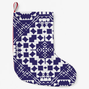 Decorative color ceramic azulejo tiles. Vintage se Small Christmas Stocking