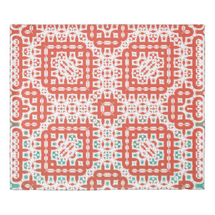 Decorative color ceramic talavera tiles. Vintage s Duvet Cover