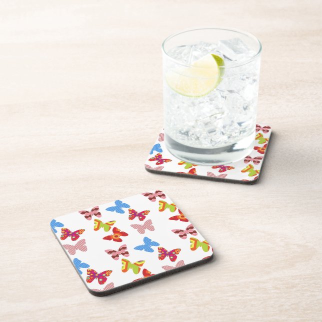 Decorative Colored Butterflies Coaster (Right Side)