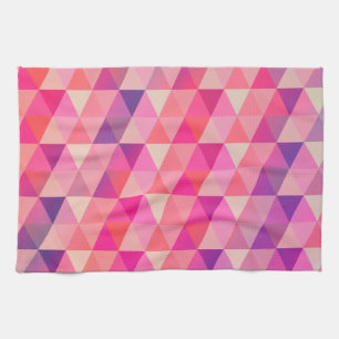 Decorative Colorful Geometric Triangle Pattern Towel