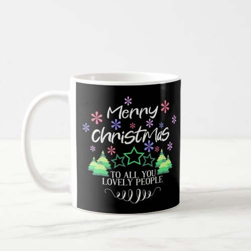 Decorative Colorful Merry Christmas Wishes Coffee Mug