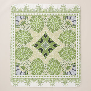 Decorative colorful ornament on white background, sherpa blanket