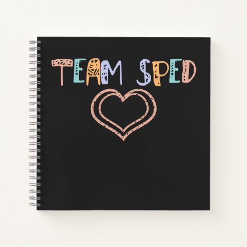 decorative colorful team sped squad notebook