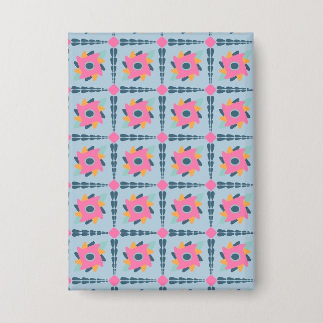 Decorative colorful tile button (Front)