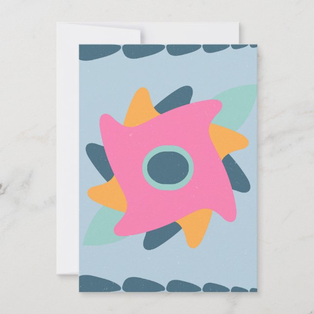 Decorative colorful tile card (Front)