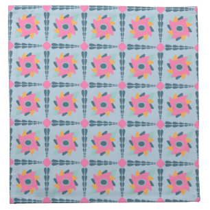 Decorative colorful tile cloth napkin