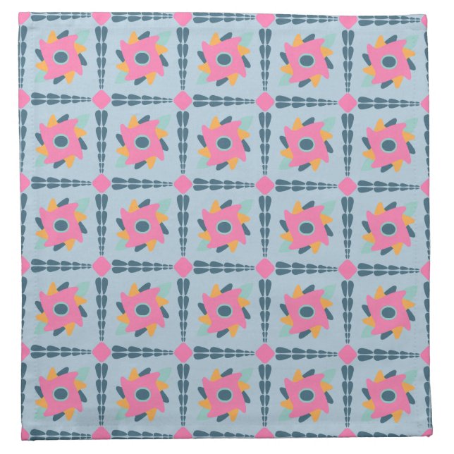 Decorative colorful tile cloth napkin (Front)