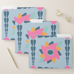 Decorative colorful tile file folder