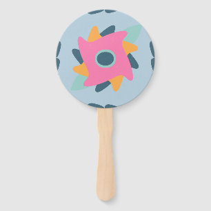 Decorative colorful tile hand fan