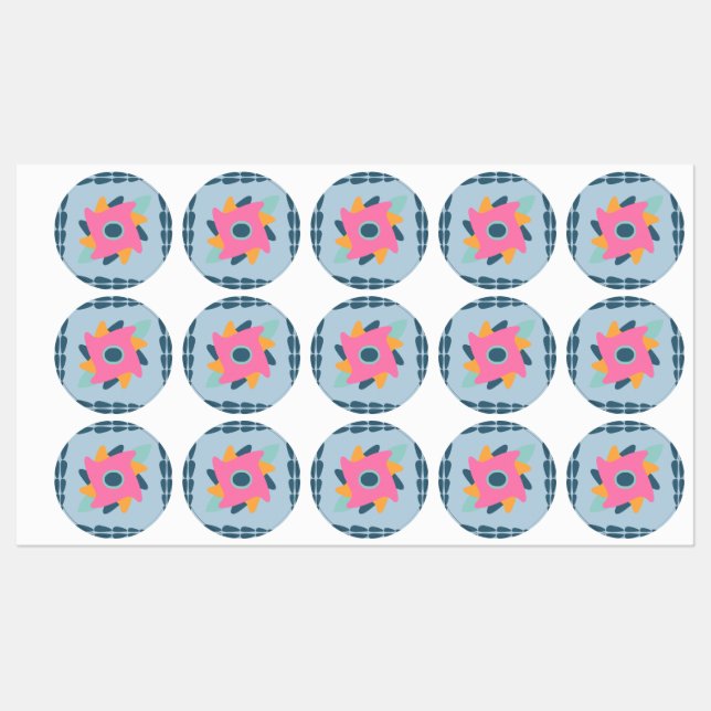 Decorative colorful tile labels (Sheet)