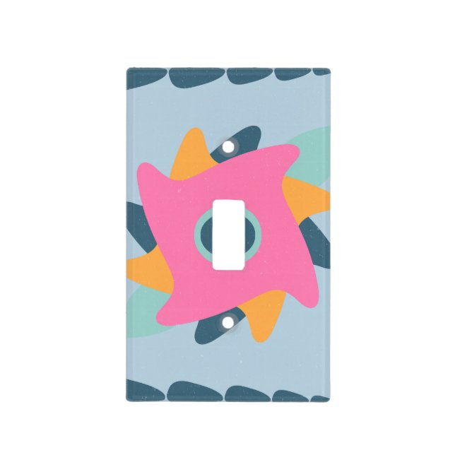 Decorative colorful tile light switch cover (Front)