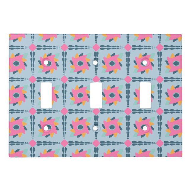 Decorative colorful tile light switch cover (Front)