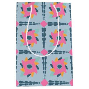 Decorative colorful tile medium gift bag