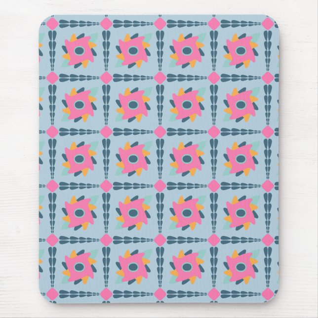 Decorative colorful tile mouse pad (Front)