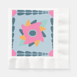 Decorative colorful tile napkins
