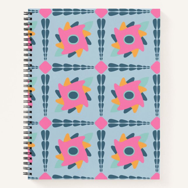 Decorative colorful tile notebook (Front)