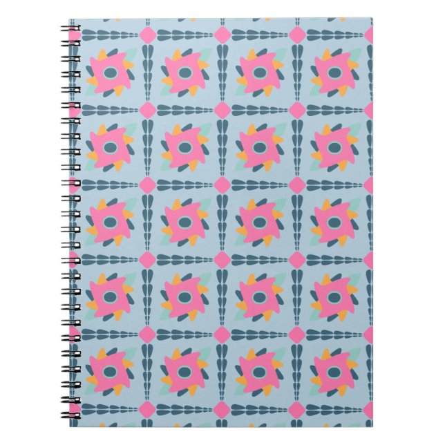 Decorative colorful tile notebook (Front)