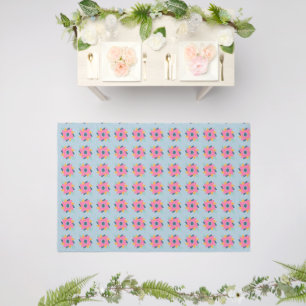 Decorative colorful tile outdoor rug