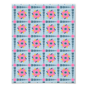 Decorative colorful tile photo print