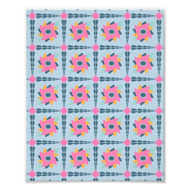 Decorative colorful tile photo print (Front)