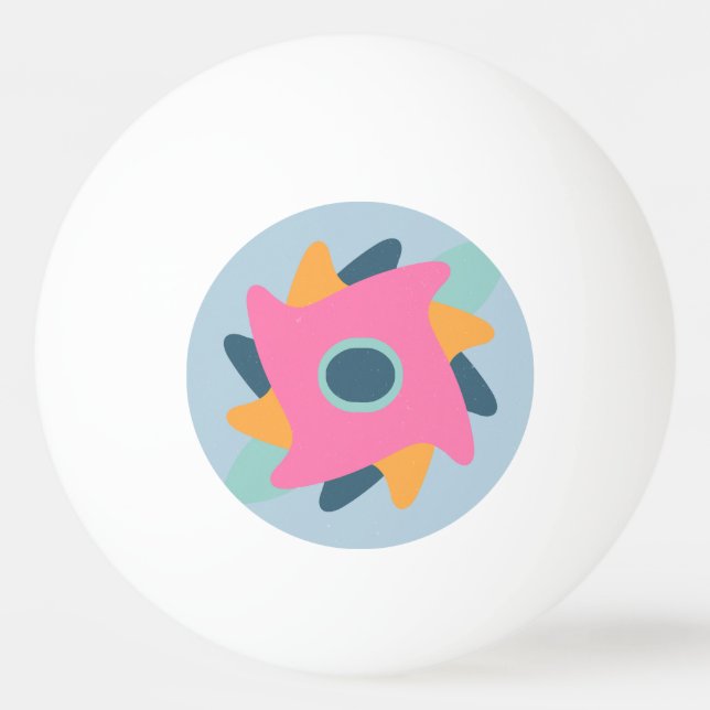 Decorative colorful tile ping pong ball (Front)