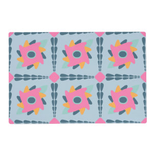 Decorative colorful tile placemat