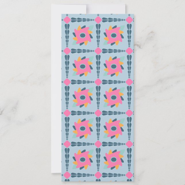 Decorative colorful tile save the date (Front)