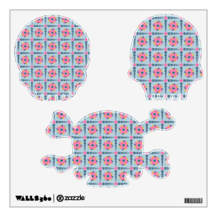 Decorative colorful tile wall decal