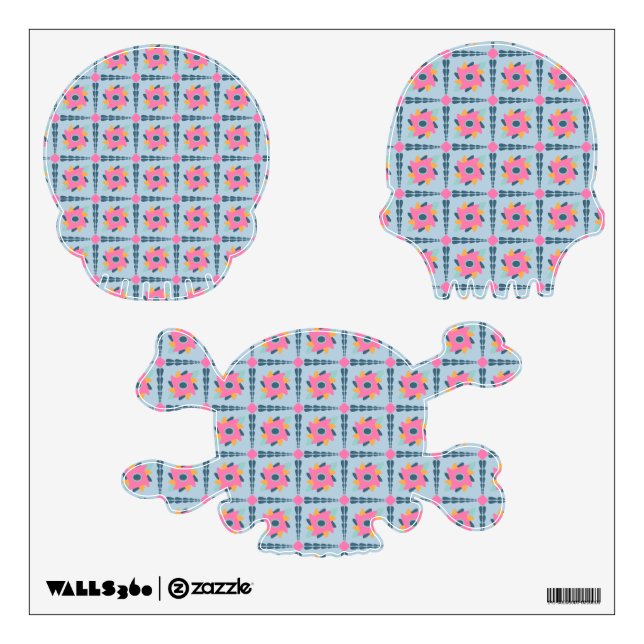 Decorative colorful tile wall decal (Front)