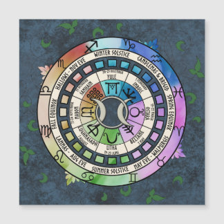 Decorative Colorful Wheel of the Year Graphic