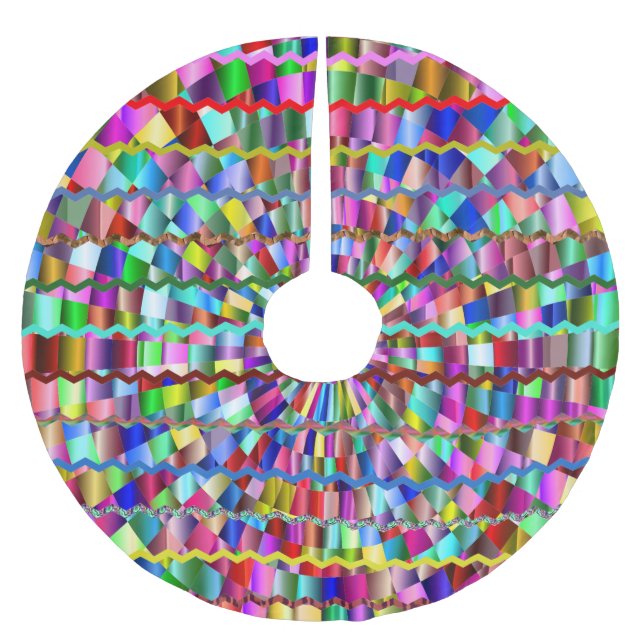 Decorative Colors Brushed Polyester Tree Skirt (Front)