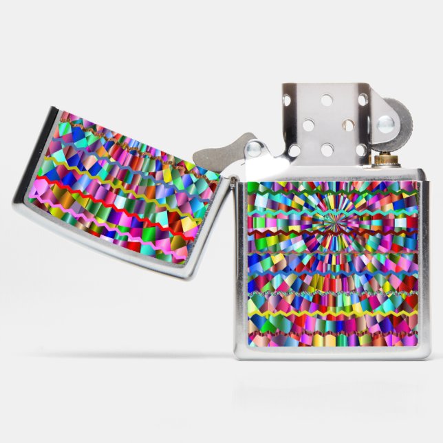 Decorative Colors Zippo Lighter (Opened)