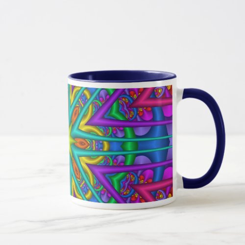 Decorative Colourful Fractal Mug