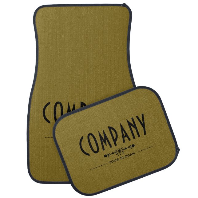 Decorative Company Name Car Floor Mat (Set)