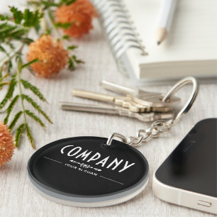 Decorative Company Name Keychain