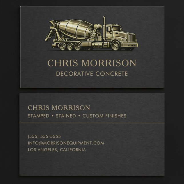 Decorative Concrete Contractor Services Business Card (Creator Uploaded)