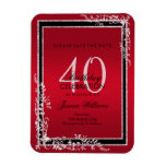Decorative Corners Ruby & Black Birthday Magnet