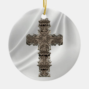 Decorative Cross Ceramic Ornament